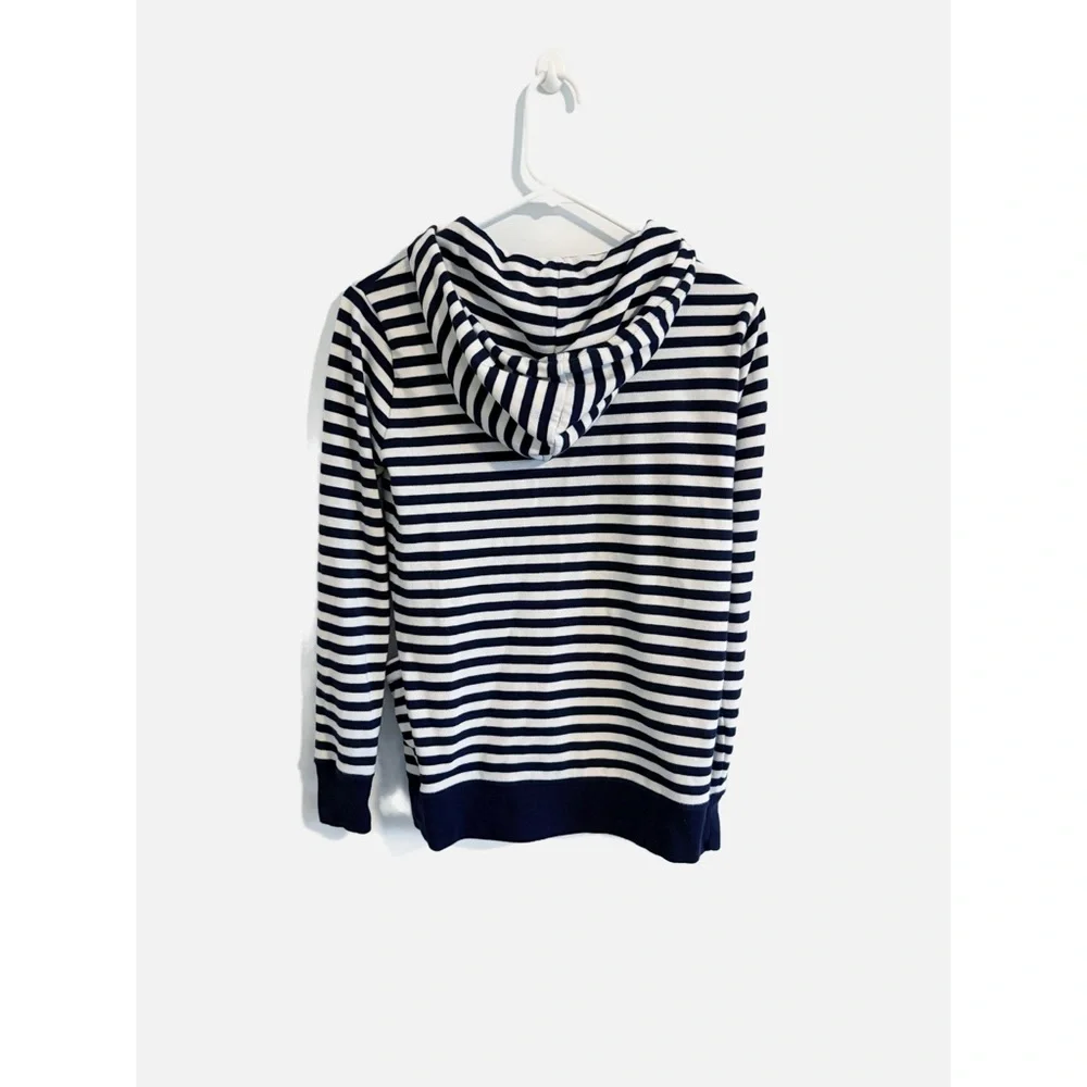 J.Crew Navy & White Striped‎ Pullover Hoodie Sweater
